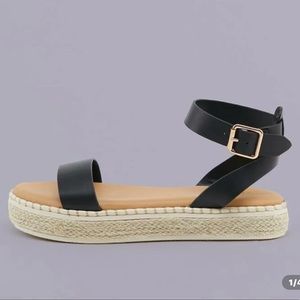 Open toe Espedrille platform sandals